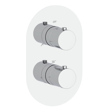 Roca Concealed Shower Valave Chrome Roca Splash-T 1 Outlet, 2 Handle Concealed Thermostatic Shower Valve