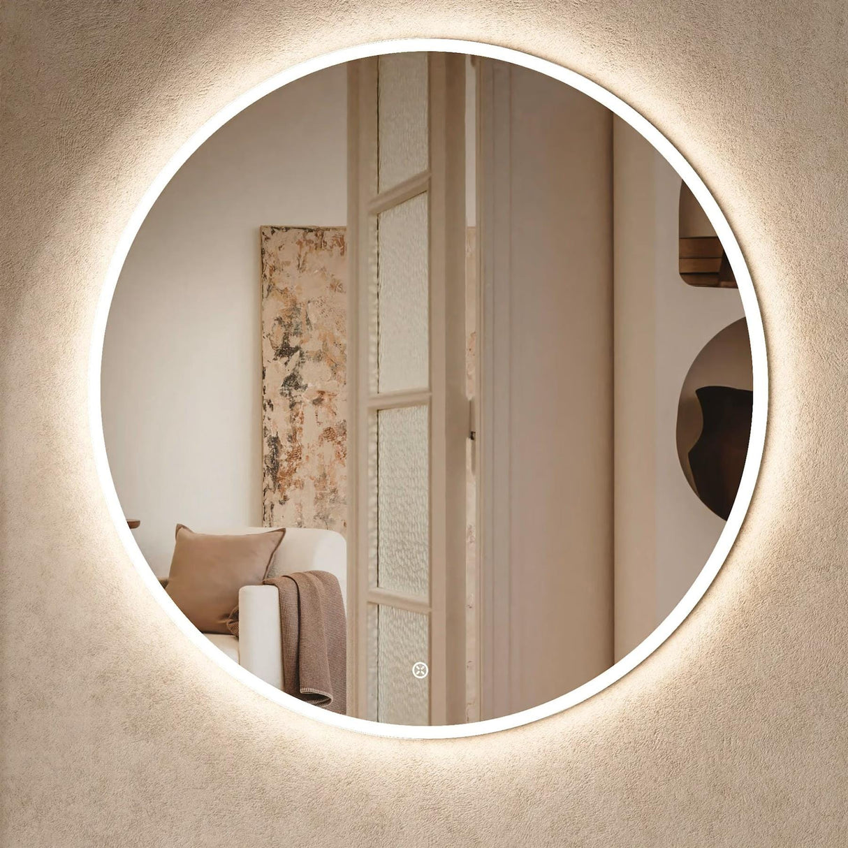 Crosswater Illuminated Mirror 800mm Crosswater Infinity Round LED Illuminated Mirror