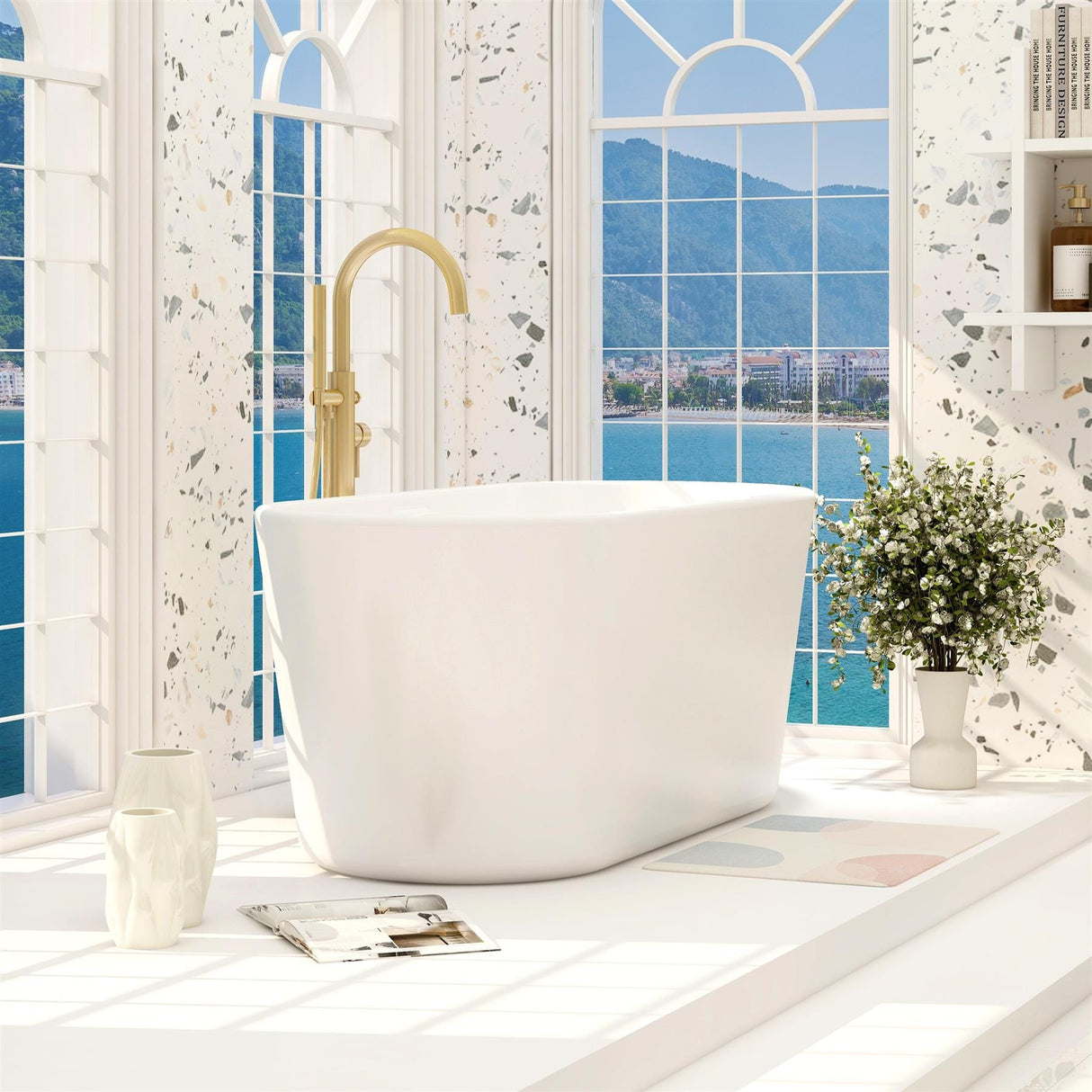 Imex Modern Freestanding Bath Imex Essence Double Ended Freestanding Bath