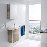Roca Cloakroom Vanity Unit Textured Oak Roca Mini 450mm Wall Mounted Cloakroom Vanity Unit with Basin