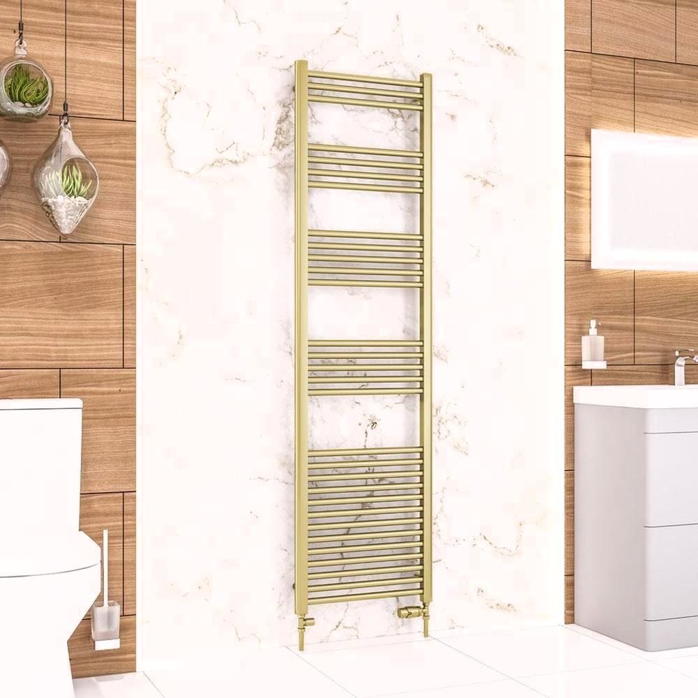 Eastbrook Wendover Straight Heated Towel Rail in Brushed Brass