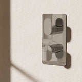 Crosswater Concealed Shower Valve Chrome Crosswater Drift 1 Outlet, 2 Handle Vertical Concealed Shower Valve