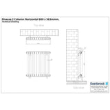 Eastbrook Rivassa Traditional 2 Column Radiator in Gloss White