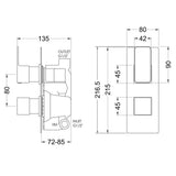Aquarius Bathrooms Concealed Shower Valve Aquarius Tetra Single Outlet Thermostatic Concealed Valve