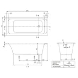 Villeroy and Boch Single Ended Bath Villeroy & Boch Architectura Rectangular Single Ended Bath in White Alpin
