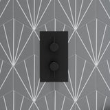 Britton Concealed Shower Valve Matt Black Britton Hoxton 2.0 1 Outlet, 2 Handle Concealed Thermostatic Shower Valve