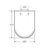 Roca Toilet Seat Roca Meridian-N Slimline Soft Close, Quick Release Toilet Seat