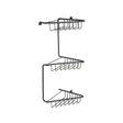 Aquarius Bathrooms Basket Matt Black Aquarius 3 Tier Corner Shower Caddy