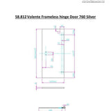 Eastbrook Hinged Shower Door Eastbrook Volente Frameless Hinge Door 760mm in Polished Chrome