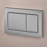 Geberit Flush Plate Matt Chrome Geberit Alpha Flush Plate with Square Buttons