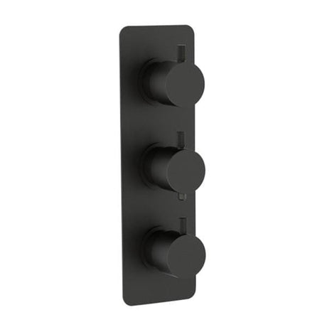 Imex Concealed Shower Valve Matt Black Imex Ravine 2 Outlet, 3 Handle Concealed Thermostatic Shower Valve