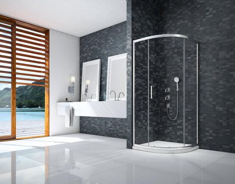 Merlyn Quadrant Shower Enclosure Merlyn Ionic Essence Framed 1 Door Quadrant Shower Enclosure in Chrome - 900 x 900mm