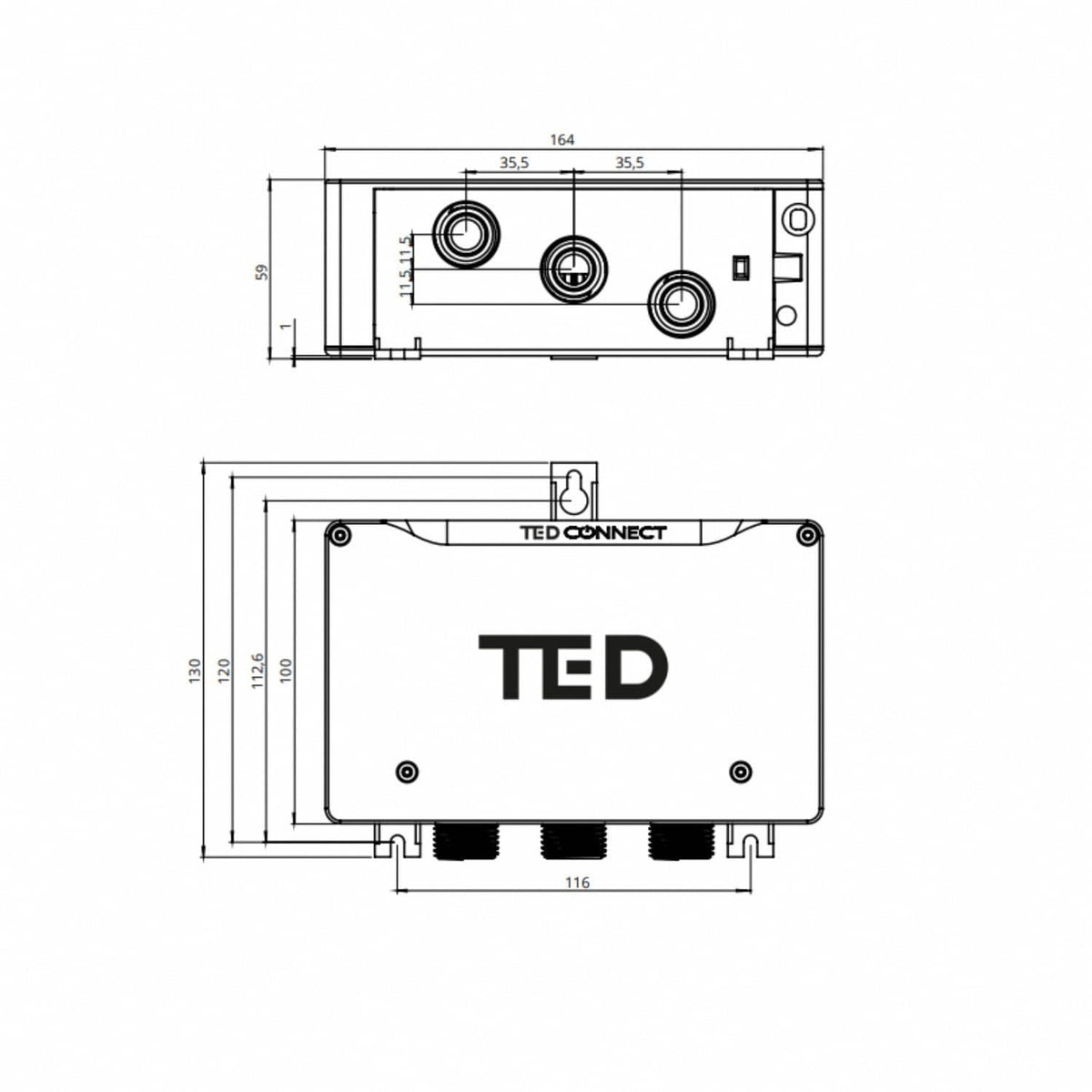TED Concealed Shower Valve TED Togo 2/3 Outlet Digital Shower Valve with Large Round Plate