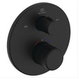 Ideal Standard Concealed Shower Valve Matt Black Ideal Standard Ceratherm T25 2 Outlet Round Concealed Valve Trim-set