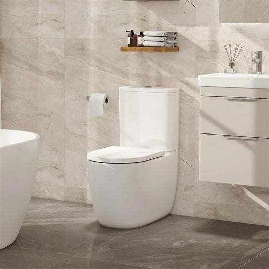 Imex Luna Rimless UltraVortex Close Coupled Toilet with Soft Close Seat