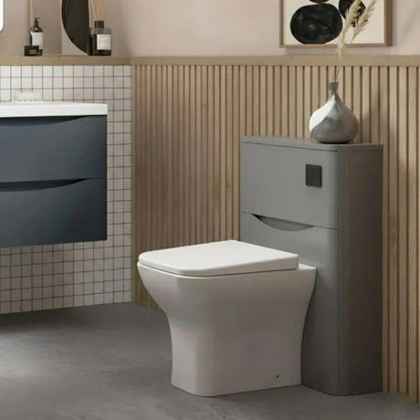 Aquarius Bathrooms WC Unit Grey Aquarius Seren 550mm WC Unit