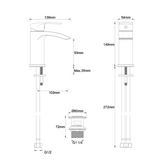 Crosswater Flow Mono Basin Mixer Tap with Clicker Waste in Chrome