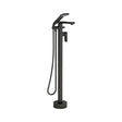 Imex Freestanding Bath Fillers Matt Black Imex Blade Floor Standing Bath Shower Mixer Tap wth Hose and Handset