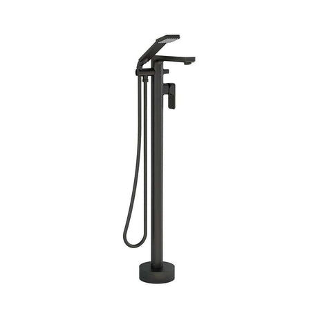 Imex Freestanding Bath Fillers Matt Black Imex Blade Floor Standing Bath Shower Mixer Tap wth Hose and Handset