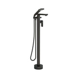 Imex Freestanding Bath Filler Matt Black Imex Blade Floor Standing Bath Shower Mixer Tap wth Hose and Handset