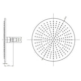 Crosswater Fixed Shower Head Crosswater MPRO 300mm Round Fixed Shower Head