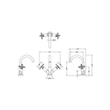 Aquarius Bathrooms Mono Basin Tap Aquarius Clarion Crosshandle Mono Basin Mixer Tap with Push Button Waste