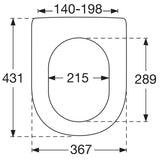 Villeroy & Boch Toilet Seat Villeroy & Boch Sentique Soft Close Toilet Seat in White Alpin