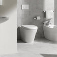 TOTO Back To Wall Toilet TOTO MH Back To Wall Rimless Toilet with Tornado Flush and Soft Close Seat