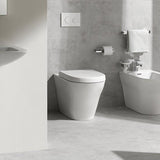 TOTO Back To Wall Toilet TOTO MH Back To Wall Rimless Toilet with Tornado Flush and Soft Close Seat