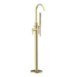 Aquarius Freestanding Bath Filler Brushed Brass Aquarius Evolution Floorstanding Bath Shower Mixer Tap
