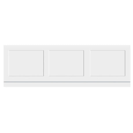 Aquarius Bathrooms Bath Panel 1700mm Aquarius Halite Waterproof Traditional Shaker Front Bath Panel in White Gloss