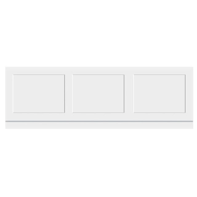 Aquarius Bathrooms Bath Panel 1700mm Aquarius Halite Waterproof Traditional Shaker Front Bath Panel in White Gloss