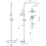 Aquarius Bathrooms Exposed Shower Set Aquarius Zanelli Exposed Shower Valve Set with Shower Head and Handset in Brushed Brass
