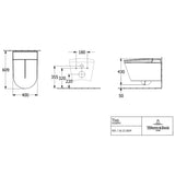 Villeroy & Boch Smart Toilet Villeroy & Boch Tivo Wall Hung Smart Toilet