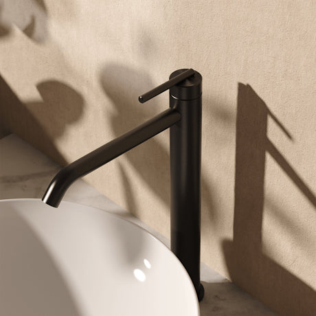 Crosswater Tall Basin Tap Stainless Slate Crosswater 3ONE6 Lever Tall Monobloc Basin Mixer Tap