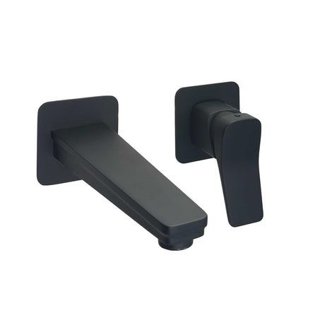 JTP Wall Mounted Basin Tap Matt Black JTP HIX Single Lever Wall Mounted Basin Mixer Tap