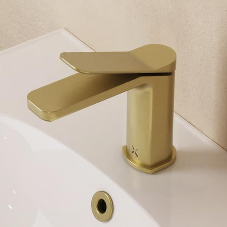 Crosswater Mono Basin Tap Crosswater Glide II Mono Basin Tap in Brushed Brass