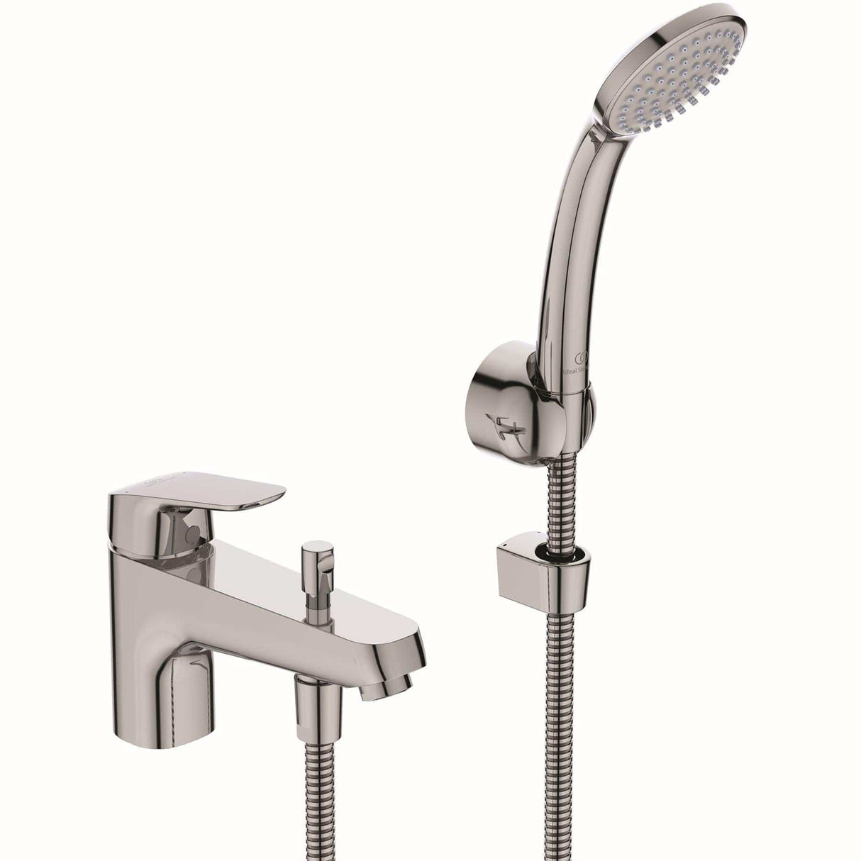 Ideal Standard Bath Shower Mixer Ideal Standard Ceraflex Single Lever One Tap Hole Bath Shower Mixer Tap with Shower Set in Chrome
