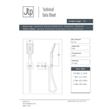 JTP Shower Handset JTP HIX Wall Mounted Water Outlet with Holder, Shower Handset and Hose