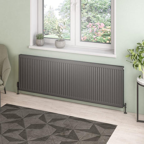 Aquarius Type 21 600 x 1800mm Aquarius Type 21 Compact Panel Radiator In Matt Anthracite