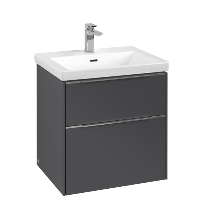 Villeroy & Boch Subway 3.0 Wall Hung 600mm Two Drawer Vanity Unit with Basin