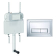 Crosswater Concealed Cistern Belgravia Plate in Chrome Crosswater Dual Flush Slimline Concealed Cistern Set with Flush Plate  - 508 x 80 x  550mm