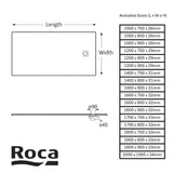 Roca Rectangle Shower Tray ROCA Terran-N Superslim Stonex® Rectangular Shower Tray with Twist Colour Match Waste Cover