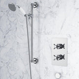 Heritage Concealed Shower Set Chrome Heritage Dawlish Concealed Shower with Premium Flexible Riser Kit