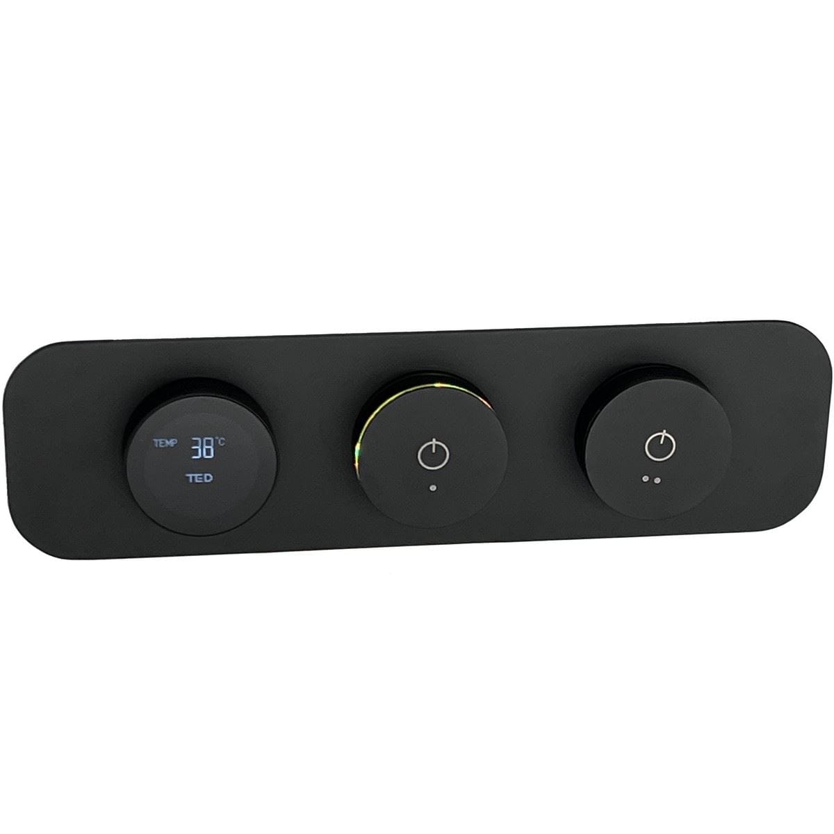 TED Concealed Shower Valve Matt Black TED Venn 2 Outlet Concealed Digital Shower Valve