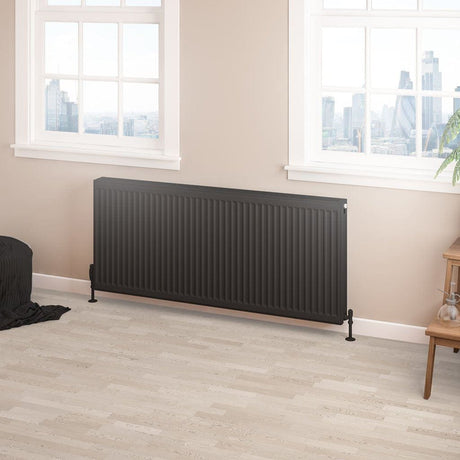 Aquarius Type 22 600 x 1400mm Aquarius Type 22 Compact Panel Radiator in Matt Black