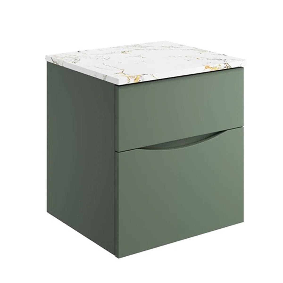 Crosswater Wall Mounted Vanity Unit Crosswater Glide II Wall Mounted Two Drawer Vanity Unit with Worktop