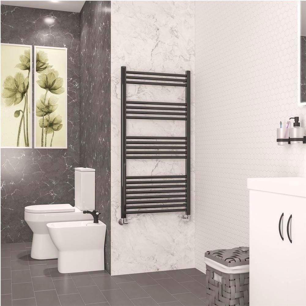Eastbrook Wendover Straight Heated Towel Rail in Black Gold