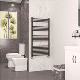 Eastbrook Wendover Straight Heated Towel Rail in Black Gold