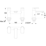 Imex Bath Mixer Imex Suburb Bath Filler Tap in Chrome